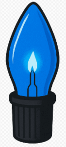 blue christmas light