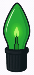 green christmas light